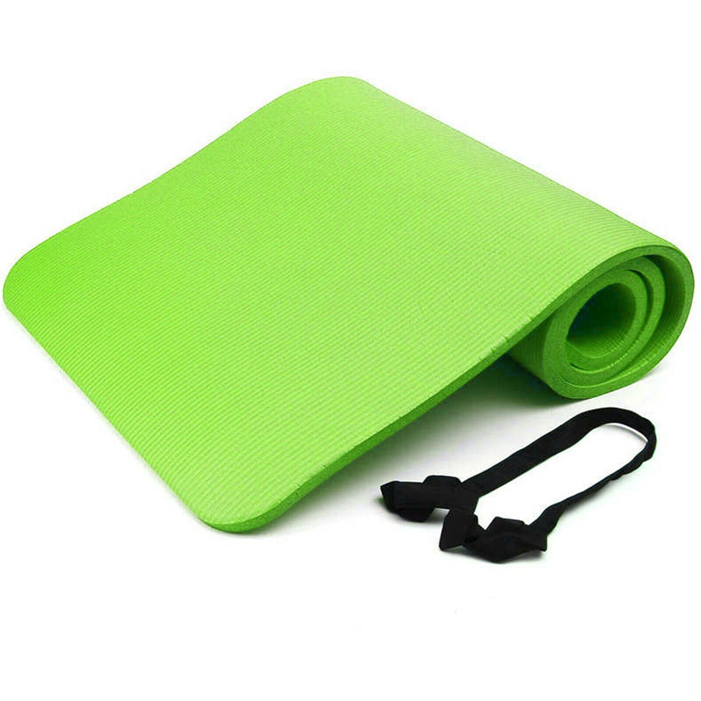 YOGA MAT 10MM THICK EXERCISE MAT GYM WORKOUT FITNESS PILATES HOME NON SLIP NBR