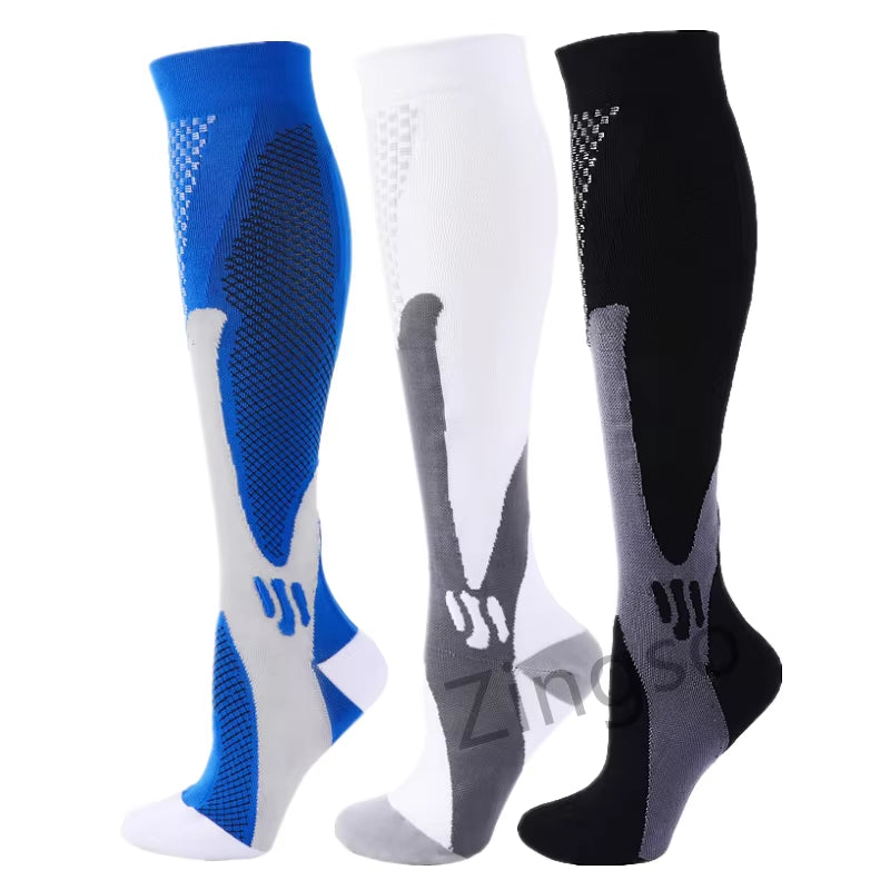 3/6/7 Pairs Compression Socks Women Men 30 Mmhg Comfortable anti Fatigue Athletic Nylon Medical Nursing Sport Running Stockings