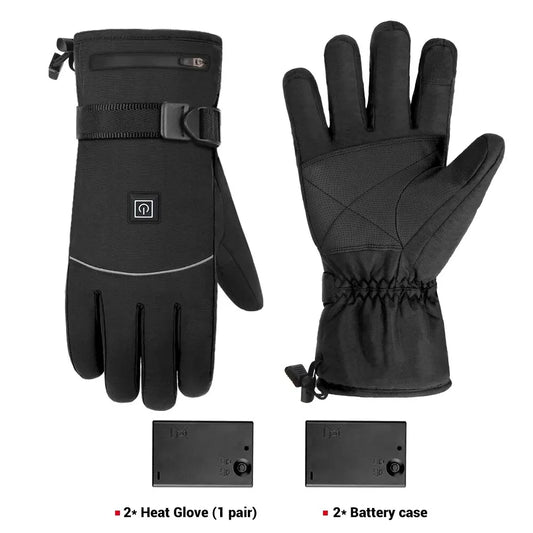 Electric Heating Gloves Waterproof Skiing Gloves Winter Motorcycle Riding Outdoor Gloves 3 Levels Heated Gloves