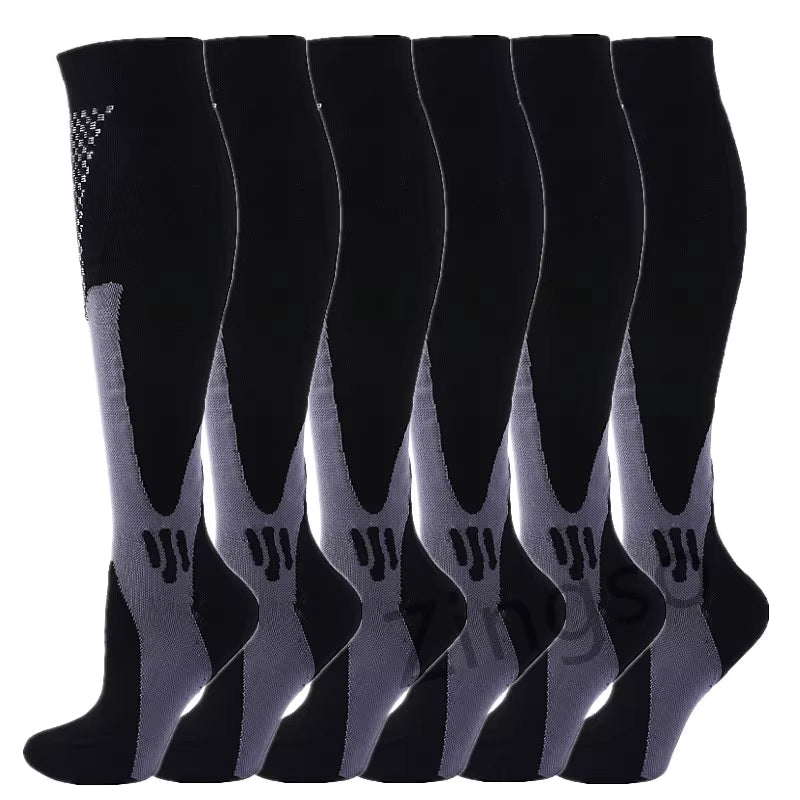 3/6/7 Pairs Compression Socks Women Men 30 Mmhg Comfortable anti Fatigue Athletic Nylon Medical Nursing Sport Running Stockings