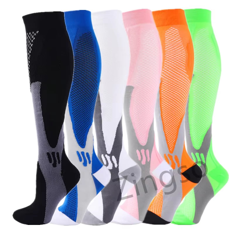 3/6/7 Pairs Compression Socks Women Men 30 Mmhg Comfortable anti Fatigue Athletic Nylon Medical Nursing Sport Running Stockings