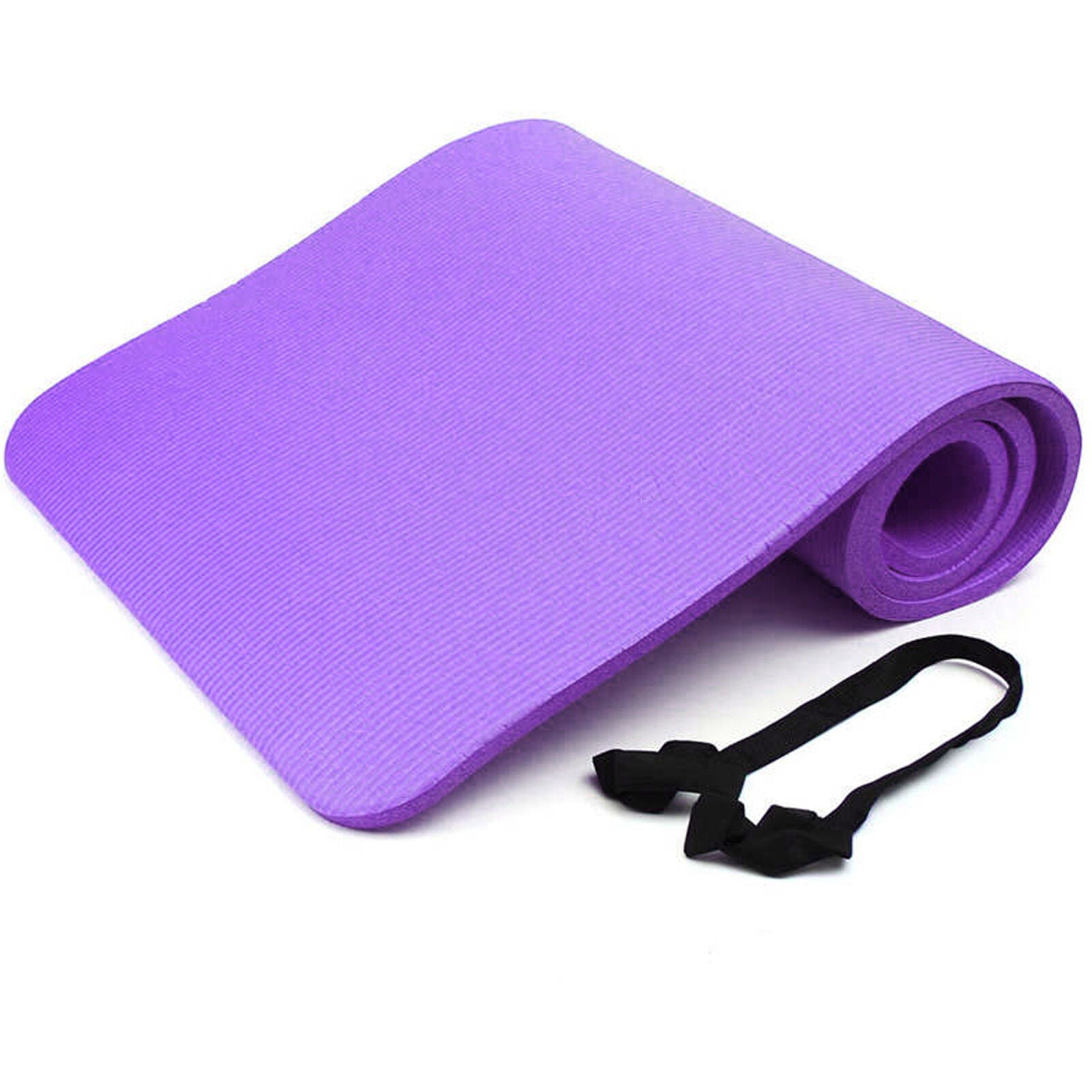 YOGA MAT 10MM THICK EXERCISE MAT GYM WORKOUT FITNESS PILATES HOME NON SLIP NBR