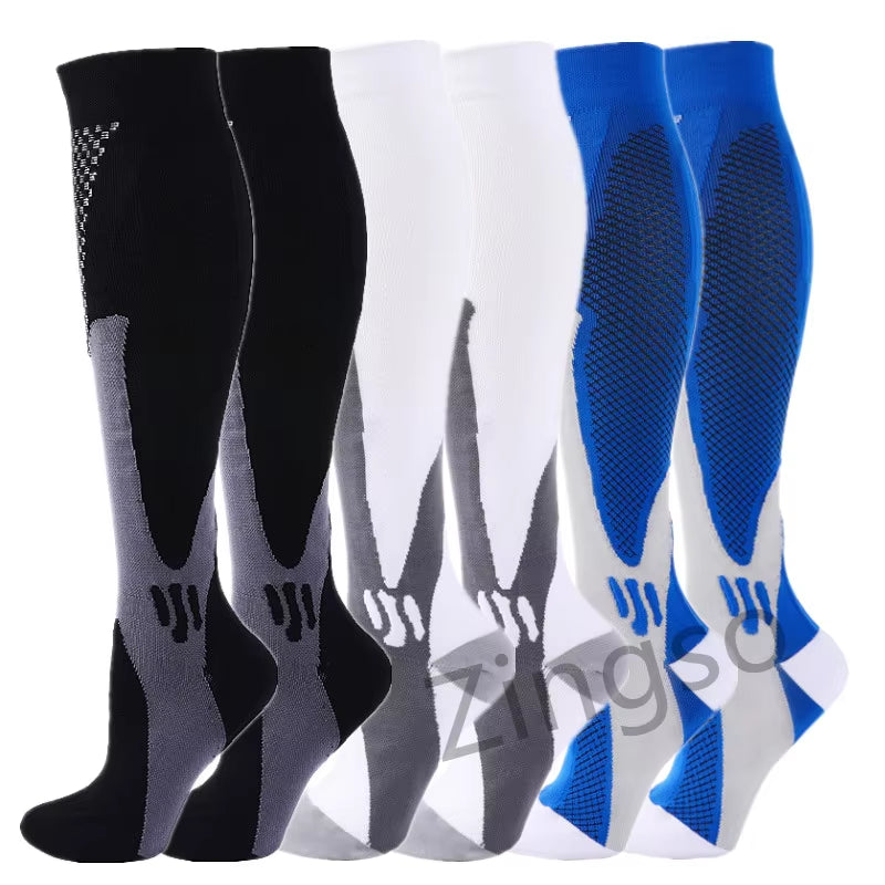 3/6/7 Pairs Compression Socks Women Men 30 Mmhg Comfortable anti Fatigue Athletic Nylon Medical Nursing Sport Running Stockings