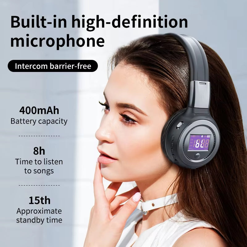 B570 Bluetooth Headphone Wireless Headset Hifi Stereo Foldable Support Micro SD Card AUX Microphone